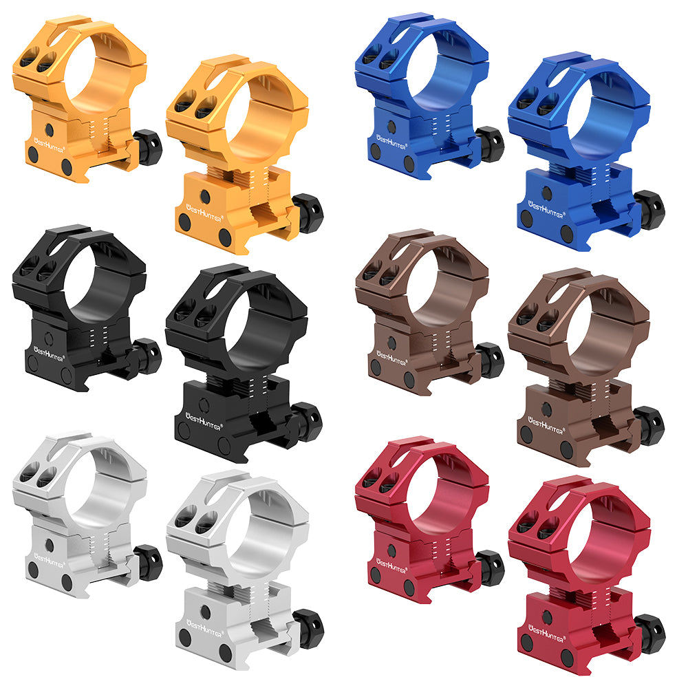 Monturas Picatinny con elevación de perfil ajustable WESTHUNTER WH201 con precisión CNC