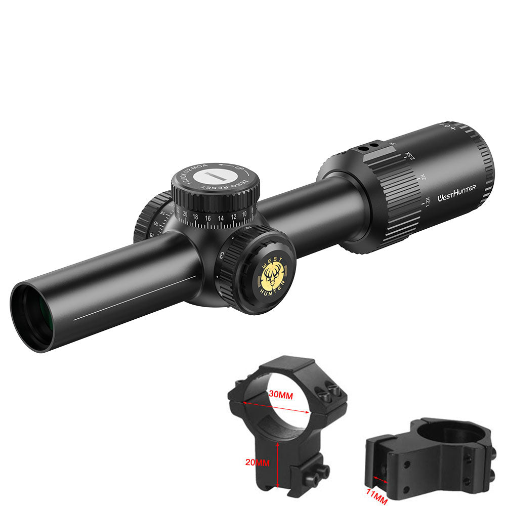 HD-N 1.2-6X24 IR SFP LPVO Scope | Fiber G4 Reticle | Second Focal Plane