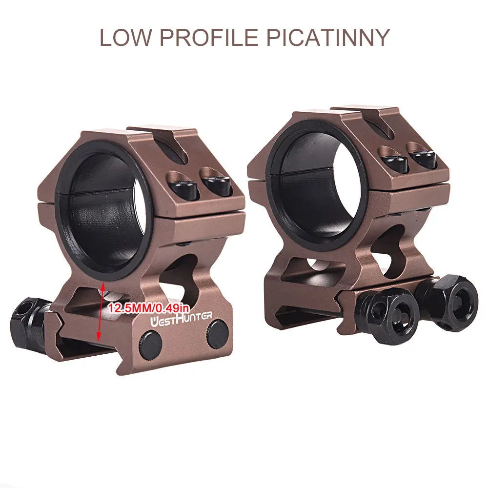 HIGH PROFILE PICATINNY SCOPE RINGS | 30MM 25.4MM
