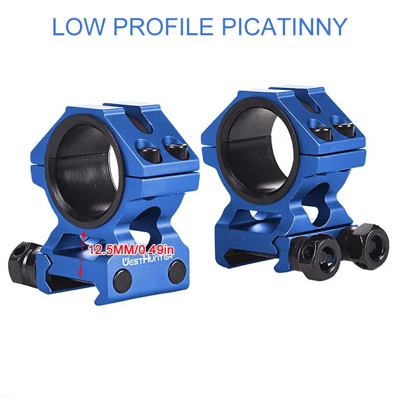 HIGH PROFILE PICATINNY SCOPE RINGS | 30MM 25.4MM
