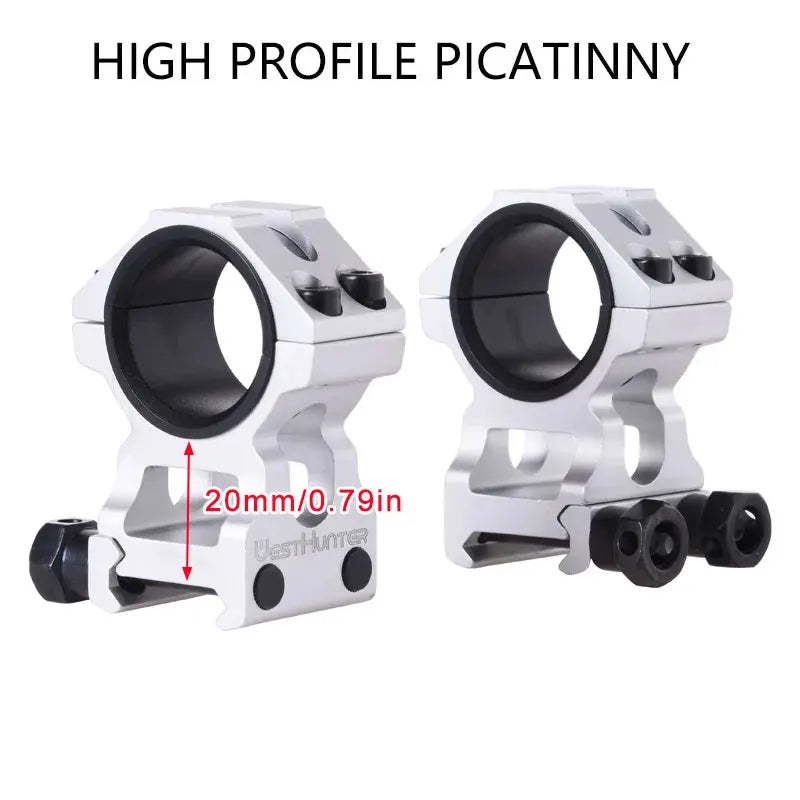 HIGH PROFILE PICATINNY SCOPE RINGS | 30MM 25.4MM