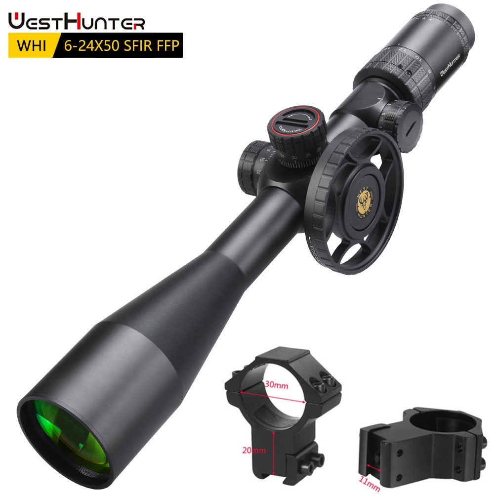 WHI 6-24X50 SFIR FFP Scope | First Focal Plane