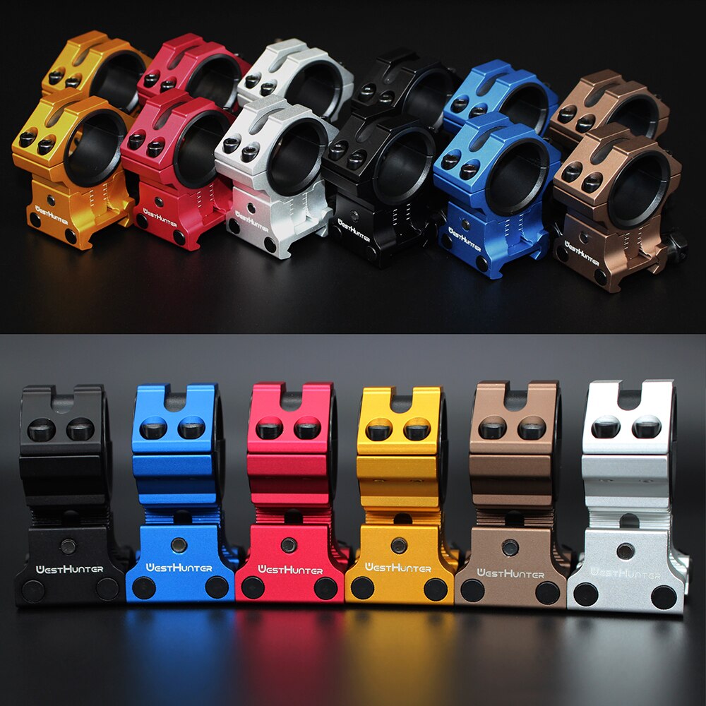 Monturas Picatinny con elevación de perfil ajustable WESTHUNTER WH201 con precisión CNC