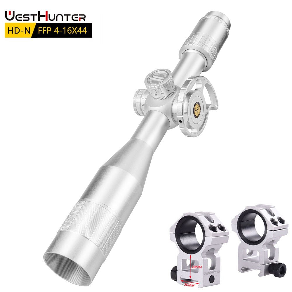 Mira telescópica de primer plano focal Silver WestHunter HD-N 4-16X44 FFP 