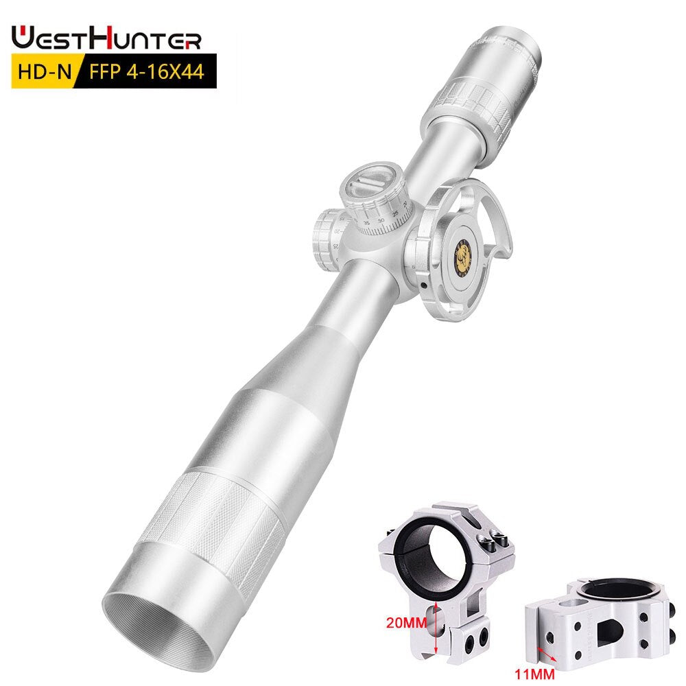 Mira telescópica de primer plano focal Silver WestHunter HD-N 4-16X44 FFP 