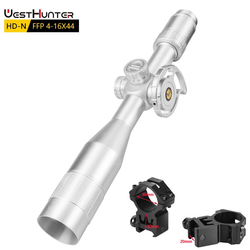 Mira telescópica de primer plano focal Silver WestHunter HD-N 4-16X44 FFP 